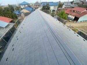 埼玉県川口市の築45年の戸建てにて屋根修理＜瓦から横暖ルーフへ葺き替え工事＞ 施工後